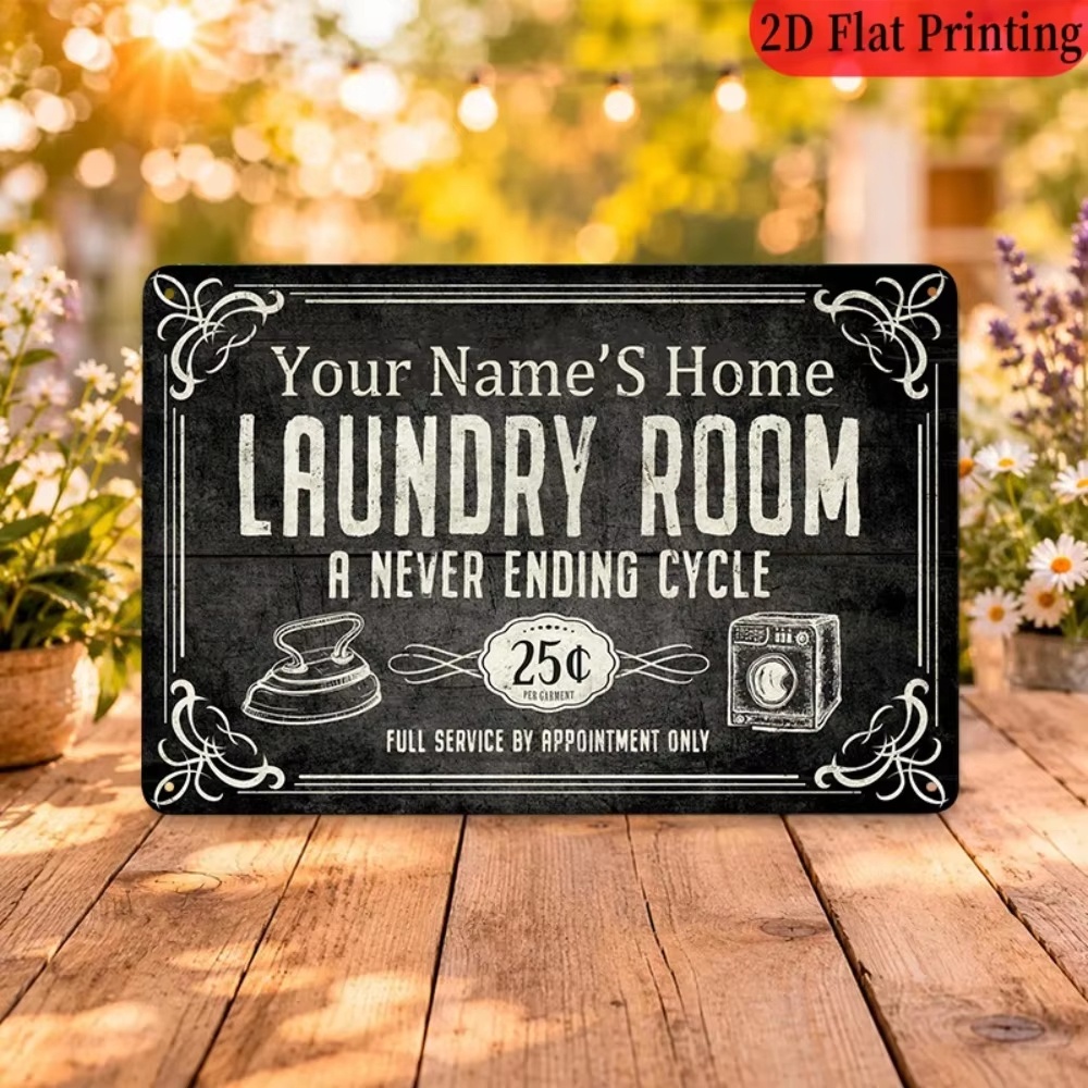 Laundry - Custom Name Laundry Sign, Endless Cycle