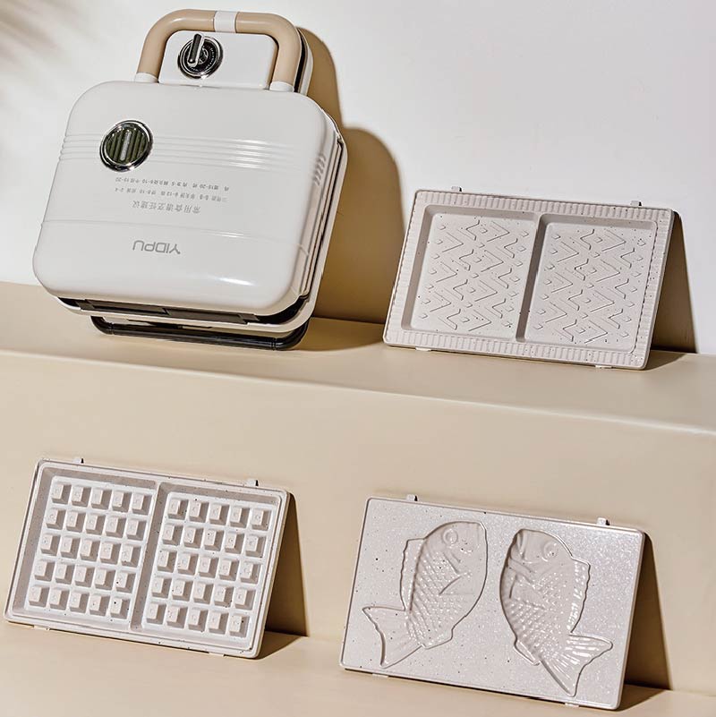Mini Waffle Maker Machine - 750W Electric Sandwich Maker Multi-functional Breakfast