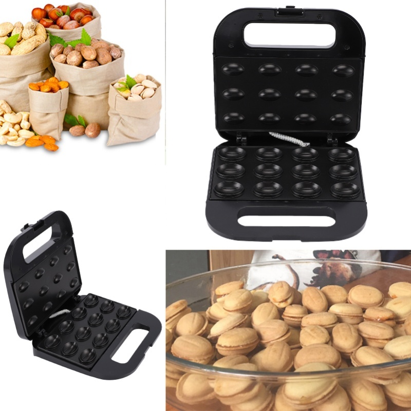 Electric 12 Walnut Cookie Mold - Mini Waffle Maker Machine recension och pris