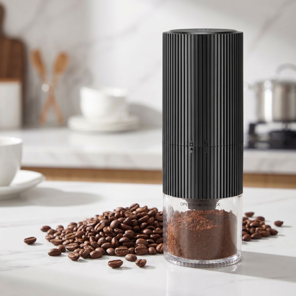 Strip Pattern Portable Coffee  - Coffee Bean Grinder Electric recension och pris