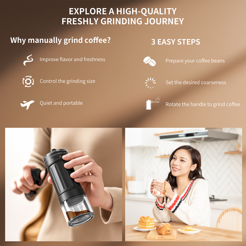 External Adjustable Conical Bu - Coffee Bean Grinder Electric recension och pris
